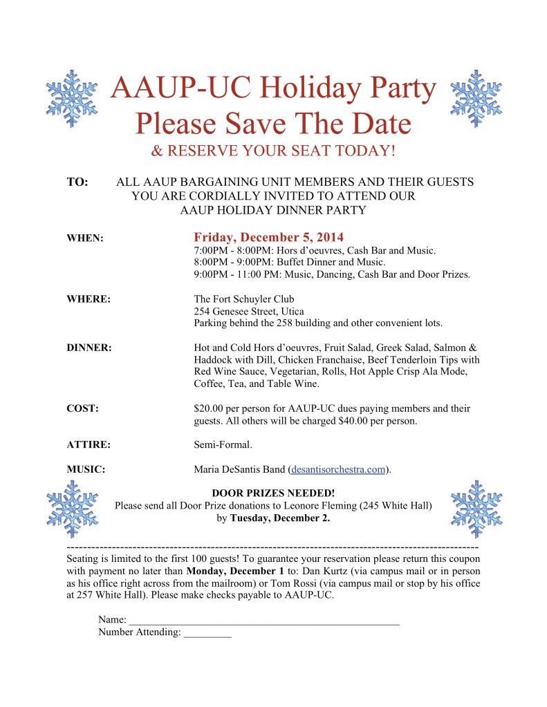 AAUP-UC 2014 Holiday Party